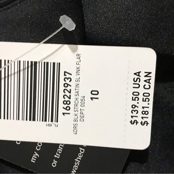 Torrid NWT Black Satin Skater Cocktail Dress Size 10 - Picture 15 of 15